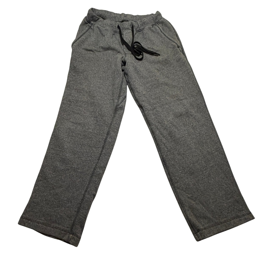 Lululemon Mens Grey Heathered Straight Leg Sweatpants Drawstring Size M 30 x30